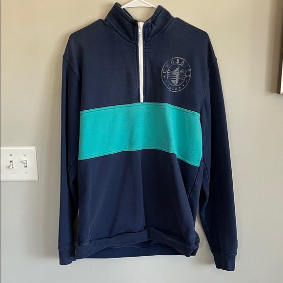 chubbies Other - Chubbies Navy and Teal 1/4 Zip Sweater